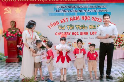 Trường Mầm non Xuân Trung tổ chức tổng kết năm học 2025 – 2026, Vui tết thiếu nhi 1-6, chia tay học sinh lớp 5 tuổi ra trường